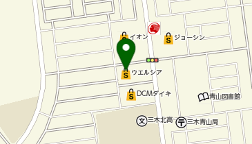 宅配ロッカーPUDO ウエルシア 三木青山店の地図画像
