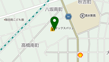 宅配ロッカーPUDO マックスバリュ 清水八坂店の地図画像