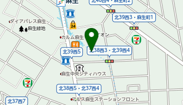 宅配ロッカーPUDO 札幌市交通局 麻生バスターミナルの地図画像