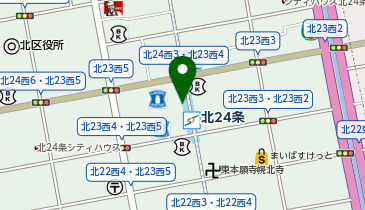 宅配ロッカーPUDO 札幌市交通局 北24条バスターミナルの地図画像