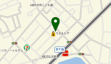 宅配ロッカーPUDO ウエルシア 堺深井水池店の地図画像