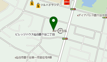 宅配ロッカーPUDO みやぎ生協 鶴ヶ谷店の地図画像