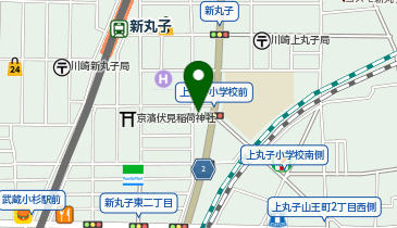 宅配ロッカーPUDO セブン-イレブン 川崎新丸子東2丁目店の地図画像