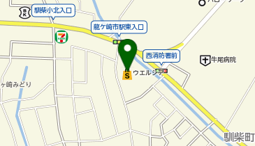 宅配ロッカーPUDO ウエルシア 龍ケ崎佐貫店の地図画像
