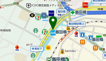 宅配ロッカーPUDO 東京メトロ有楽町線 飯田橋駅の地図画像