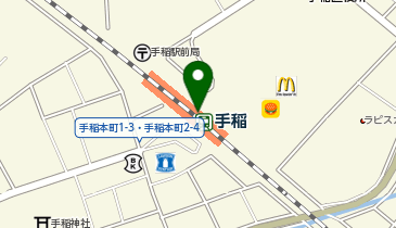 宅配ロッカーPUDO JR北海道 手稲駅の地図画像