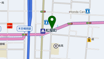 宅配ロッカーPUDO Osaka Metro長堀鶴見緑地線 松屋町駅 改札出て右手の地図画像