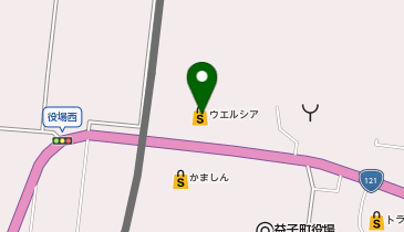 宅配ロッカーPUDO ウエルシア 益子町役場前店の地図画像