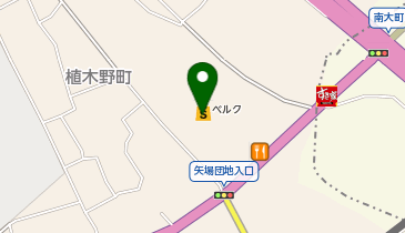 宅配ロッカーPUDO ベルク 太田植木野店の地図画像