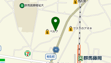 宅配ロッカーPUDO ベルク 藤岡店の地図画像