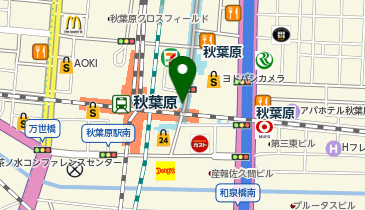 宅配ロッカーPUDO つくばエクスプレス 秋葉原駅の地図画像