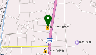 宅配ロッカーPUDO ドラッグアカカベ 野崎店の地図画像