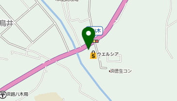 宅配ロッカーPUDO ウエルシア 南あわじ上八木店の地図画像