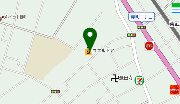 宅配ロッカーPUDO ウエルシア 川越岸町店の地図画像