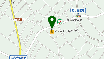 宅配ロッカーPUDO クリエイトSD 調布深大寺東町店の地図画像