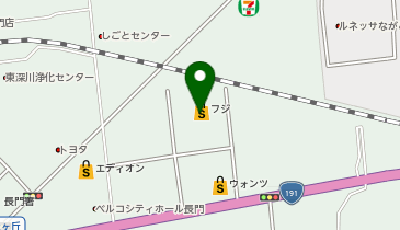 宅配ロッカーPUDO フジ フジ長門店の地図画像