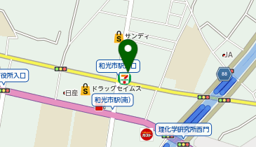 宅配ロッカーPUDO セブン-イレブン 和光店の地図画像