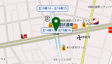 宅配ロッカーPUDO 札幌市交通局 環状通東駅の地図画像