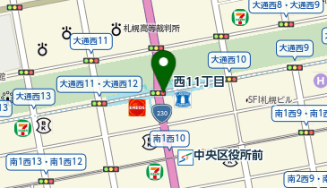 宅配ロッカーPUDO 札幌市交通局 西11丁目駅の地図画像