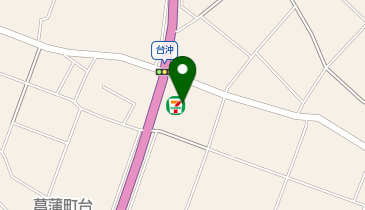 宅配ロッカーPUDO セブンイレブン 菖蒲町台店の地図画像