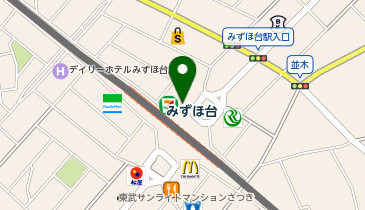 宅配ロッカーPUDO セブン-イレブン みずほ台駅東口店の地図画像