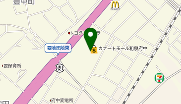 宅配ロッカーPUDO カナートモール 和泉府中店の地図画像