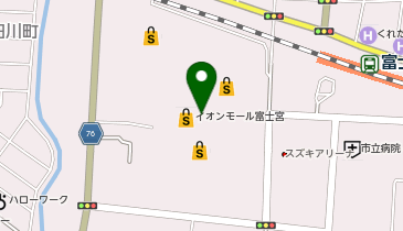 宅配ロッカーPUDO イオンスタイル富士宮の地図画像