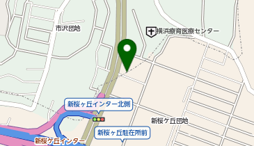 宅配ロッカーPUDO セブン-イレブン 横浜新桜ケ丘2丁目店の地図画像