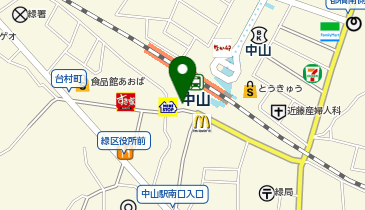 宅配ロッカーPUDO セブン-イレブン 横浜中山駅南口店の地図画像