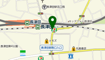 宅配ロッカーPUDO セブン-イレブン 横浜長津田駅前店の地図画像