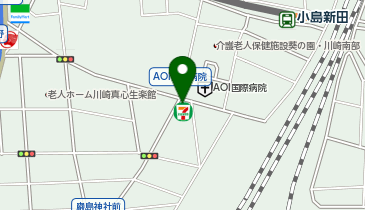 宅配ロッカーPUDO セブン-イレブン 川崎国際病院前店の地図画像