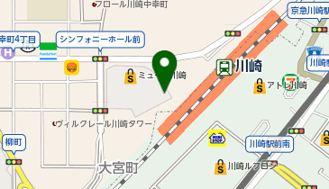 宅配ロッカーPUDO セブン-イレブン ミューザ川崎店の地図画像