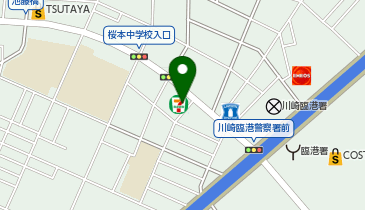 宅配ロッカーPUDO セブン-イレブン 川崎池上新町1丁目店の地図画像