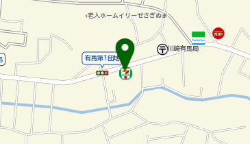 宅配ロッカーPUDO セブン-イレブン 川崎東有馬店の地図画像