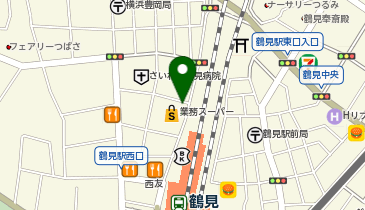 宅配ロッカーPUDO セブン-イレブン 横浜鶴見駅西店の地図画像