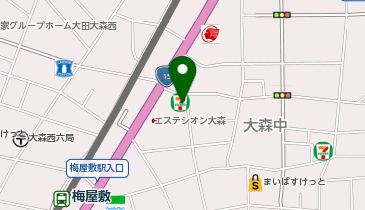 宅配ロッカーPUDO セブン-イレブン 大田区大森中2丁目西店の地図画像