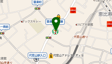 宅配ロッカーPUDO セブン-イレブン 渋谷代官山店の地図画像
