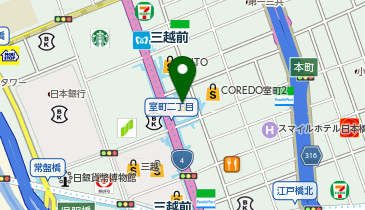 宅配ロッカーPUDO 室町東三井ビルディングの地図画像