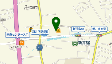 宅配ロッカーPUDO イオンスタイル新井宿駅前の地図画像