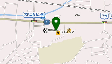 宅配ロッカーPUDO ウエルシア 綾部宮代店の地図画像