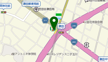 宅配ロッカーPUDO セブン-イレブン 世田谷瀬田4丁目店の地図画像