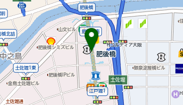 宅配ロッカーPUDO Osaka Metro四つ橋線 肥後橋駅 南改札付近の地図画像