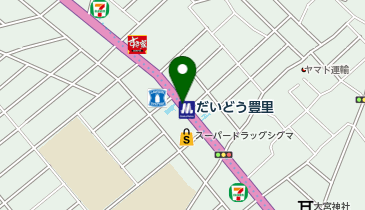 宅配ロッカーPUDO Osaka Metro今里筋線 だいどう豊里駅 改札階2号出入口付近の地図画像