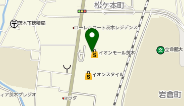 宅配ロッカーPUDO イオンスタイル茨木の地図画像