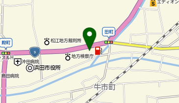 宅配ロッカーPUDO ウエルシア 浜田田町店の地図画像