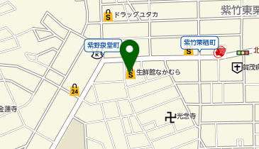 宅配ロッカーPUDO 生鮮館なかむら 北山店の地図画像