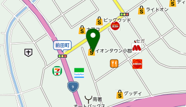宅配ロッカーPUDO イオンタウン小郡の地図画像