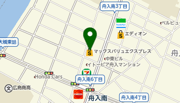 宅配ロッカーPUDO マックスバリュ エクスプレス舟入南店の地図画像