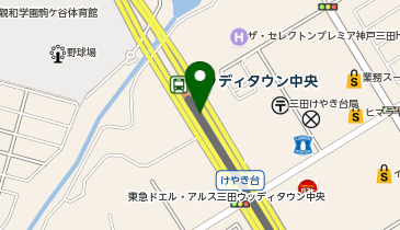 宅配ロッカーPUDO 神戸電鉄 ウッディタウン中央駅の地図画像