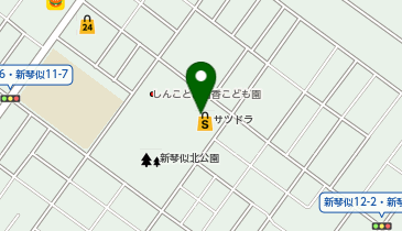宅配ロッカーPUDO サツドラ 新琴似6番通店の地図画像